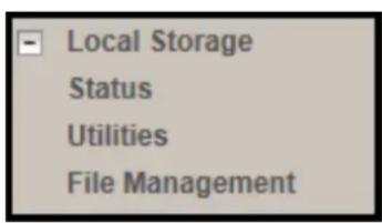 Local Storage Status Utilities File Management