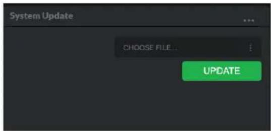 System Update CHOOSE FILE... UPDATE