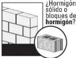 ¿Hormigon sólido o bloques de hormigón?