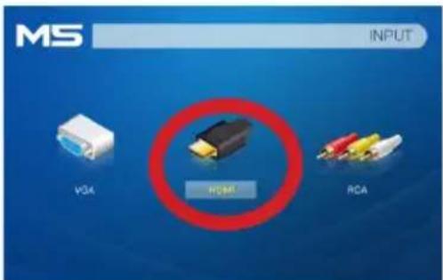 MS INPUT VGA HDMI RCA