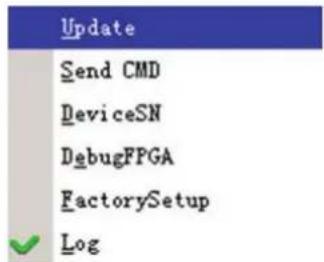 Update Send CMD DeviceSN DebugFPGA FactorySetup Log