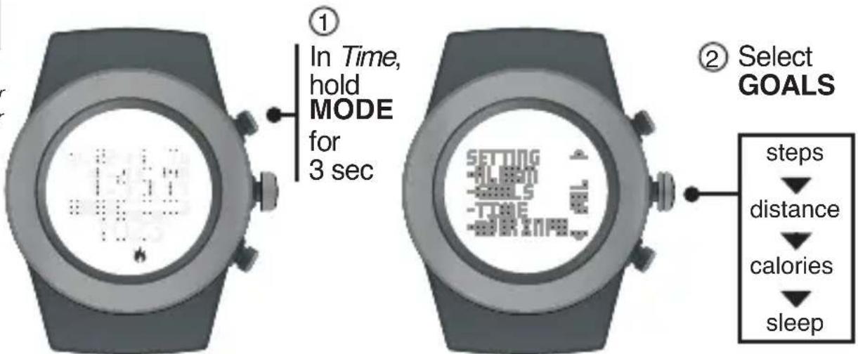 LifeTrak Brite R440 - SETTING GOALS - 1