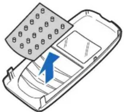 NOKIA 2126 - Instalar el teclado y la cubierta frontal - 1