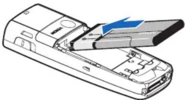 NOKIA 6235 - Colocar la batería - 1