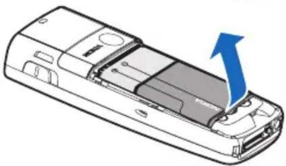 NOKIA 6235 - Remove the battery - 2