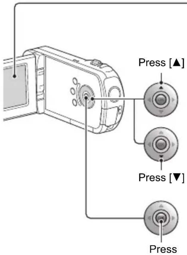 Press [▲] Press [▼] Press