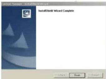Context Manager InstallShield Wizard InstallShield Wizard Complete Options Finish Cancel