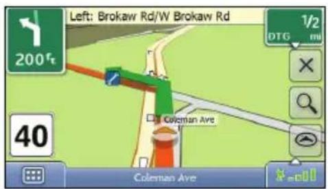 Left: Brokaw Rd/W Brokaw Rd 200ft DTG mi 1/2 40 Coleman Ave Coleman Ave