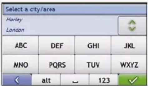 Select a city/area Horley London ABC DEF GHI JKL MNO PQRS TUV WXYZ < alt - 123 ✓