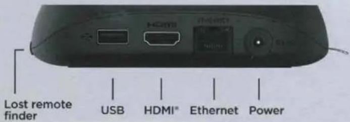 Lost remote finder USB HDMI® Ethernet Power