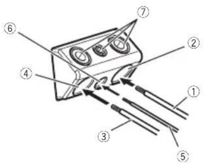 Diagram of a device with numbered parts, likely illustrating a connector or cable assembly.