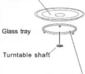 Glass tray Turntable shaft