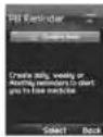 PANTECH P2030 - Creating a new pill reminder - 1