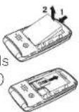 PANTECH P2030 - Installing/removing SIM card and battery - 5
