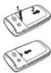 PANTECH P2030 - Installing/removing SIM card and battery - 1