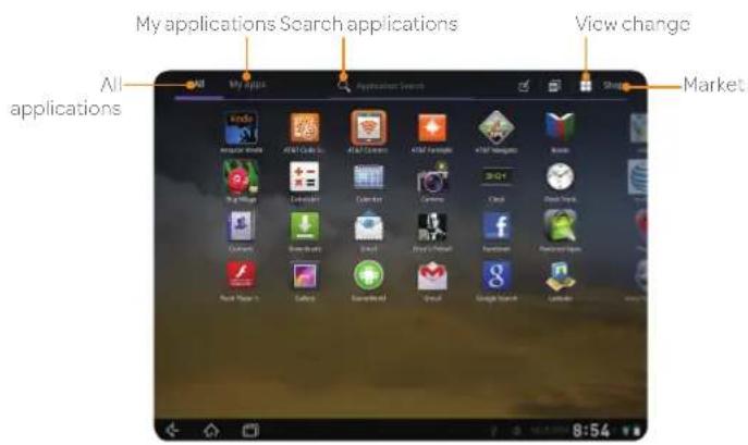 My applications Search applications View change All applications My apps Application Search Market