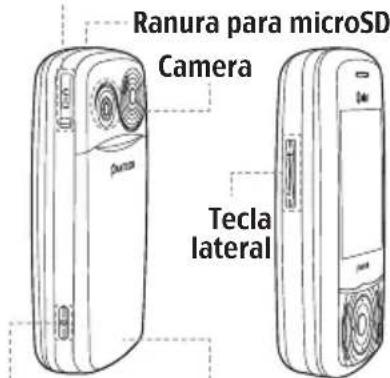 Ranura para microSD Camera Tecla lateral