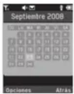 PANTECH C740 - Visualización del calendario - 1
