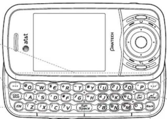 atat PANTECH Q W E R T Y U 2 I 3 O ' P A S D F G = H 4 J 5 K 6 L Del Enter EN Z X C ? V Sum Space 7 B 8 N 9 M 0 Back