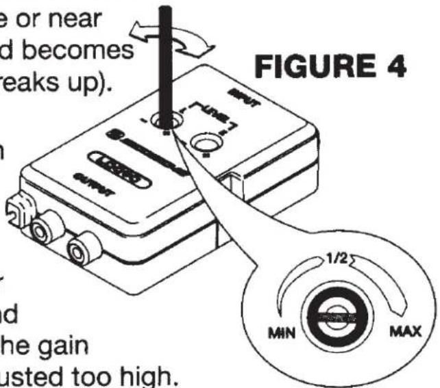 e or near d becomes peaks up). FIGURE 4 d he gain usted too high. 1/25 MIN MAX