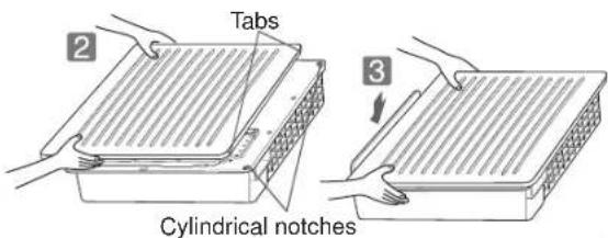 2 Tabs 3 Cylindrical notches