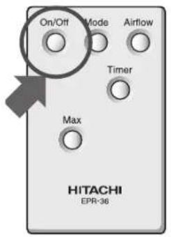 On/Off Mode Airflow Timer Max HITACHI EPR-36