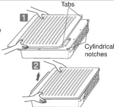 Tabs Cylindrical notches