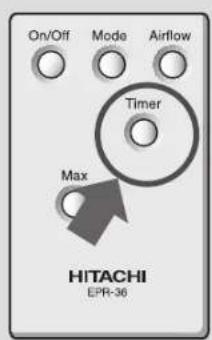 On/Off Mode Airflow Timer Max HITACHI EPR-36