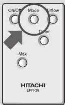 On/Off Mode Airflow Timer Max HITACHI EPR-36