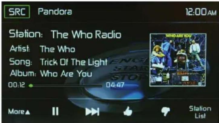 SRC Pandora 12:00AM Station: The Who Radio Artist: The Who Song: Trick Of The Light Album: Who Are You 00:12 04:47 More ▲ II > > < > Station List