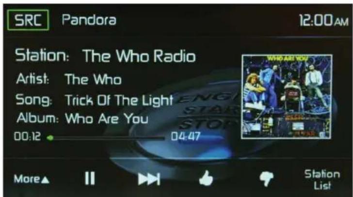 SRC Pandora 12:00AM Station: The Who Radio Artist: The Who Song: Trick Of The Light Album: Who Are You 00:12 04:47 More ▲ || > > ↑ Station List
