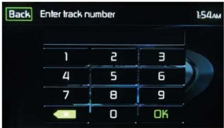 Back Enter track number 1:54AM 1 2 3 4 5 6 7 8 9 0 OK