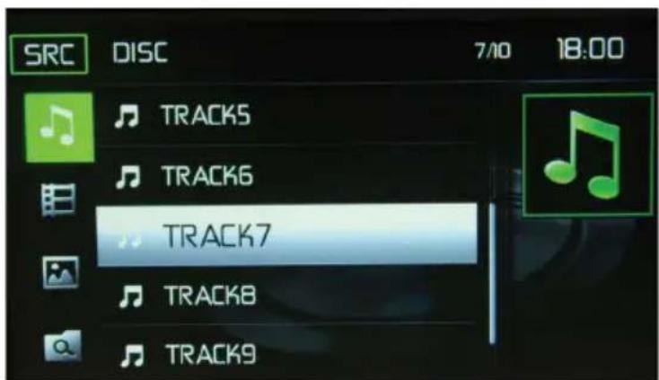 SRC DISC 7/10 18:00 TRACK5 TRACK6 TRACK7 TRACK8 TRACK9