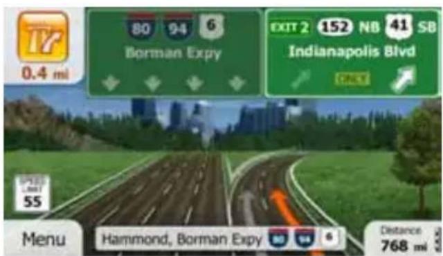 0.4 mi 80 94 6 Borman Expy EXIT 2 152 NB 41 SB Indianapolis Blvd ONICE 55 Menu Hammond, Borman Expy Distance 768 mi