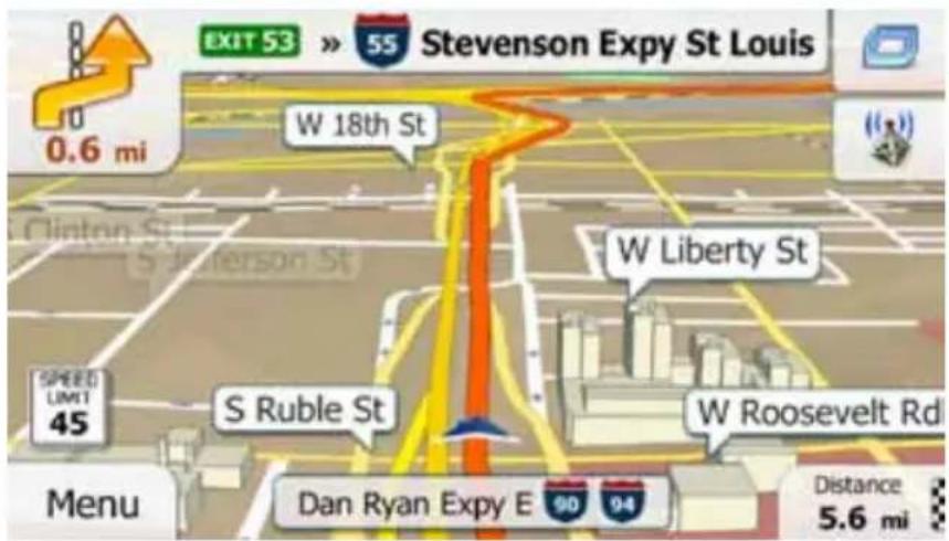 EXIT 53 » 55 Stevenson Expy St Louis 0.6 mi W 18th St W Liberty St S Ruble St W Roosevelt Rd Speed Limit 45 Dan Ryan Expy E 90 94 Menu Distance 5.6 mi