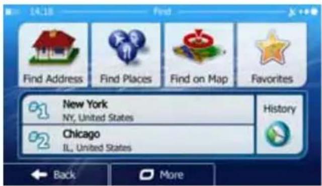 Find Address Find Places Find on Map Favorites New York NY, United States Chicago IL, United States History