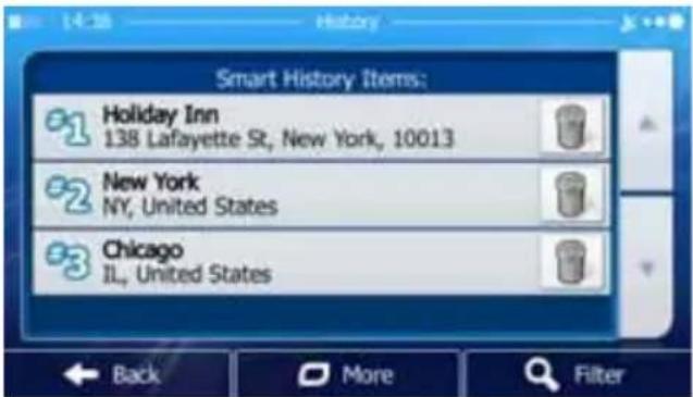 Smart History Items: #1 Holiday Inn 138 Lafayette St, New York, 10013 #2 New York NY, United States #3 Chicago IL, United States