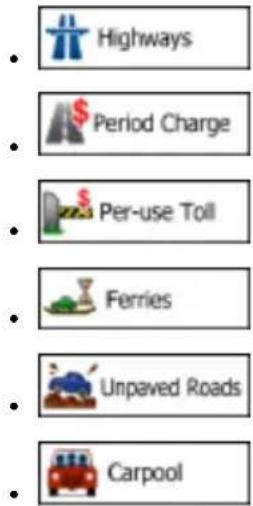Highways Period Charge Per-use Toll Ferries Unpaved Roads Carpool