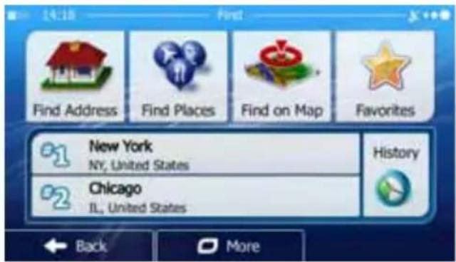 Find Address Find Places Find on Map Favorites New York NY, United States Chicago IL, United States History