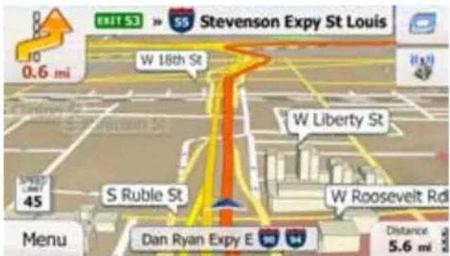 Exit 53 » 65 Stevenson Expy St Louis 0.6 mi W 18th St W Liberty St S Ruble St W Roosevelt Rd Dan Ryan Expy E Menu 45 Distance 5.6 mi