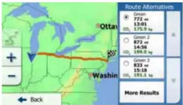 Route Alternatives Green 772 mm 13:01 CO₂ 175.9 kg Green 2 872 mm 14:56 CO₂ 199.0 kg Green 3 833 mm 15:18 CO₂ 191.1 kg More Results + - Washin Back