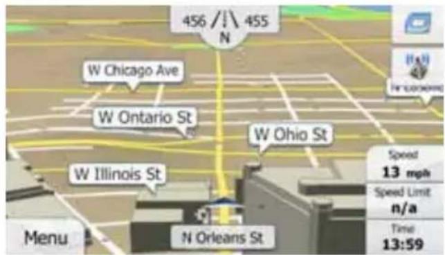 456 / 455 W Chicago Ave W Ontario St W Illinois St W Ohio St N Orleans St Menu Speed 13 mph Speed Limit n/a Time 13:59