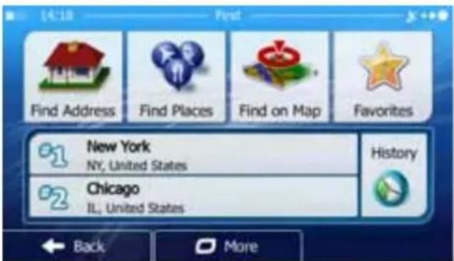 Find Address Find Places Find on Map Favorites New York NY, United States Chicago IL, United States History