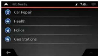 Help Nearby Car Repair Health Police Gas Stations