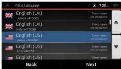 Voice Language 7.36... English (UK) James v415035 English (UK) Kate v415099 English (US) James v420000 English (US) Army v420088 English (US) Back Next