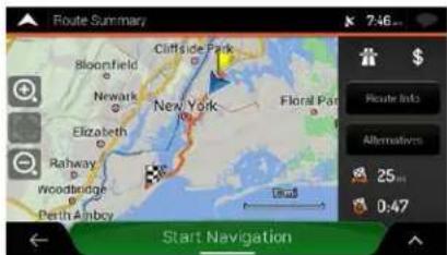 Route Summary Bloomfield Newark Elizabeth Rahway Woodbridge Perth Amboy Cliffside Park New York Floral Park Start Navigation 7:46 Route lists Alternatives 25 0:47