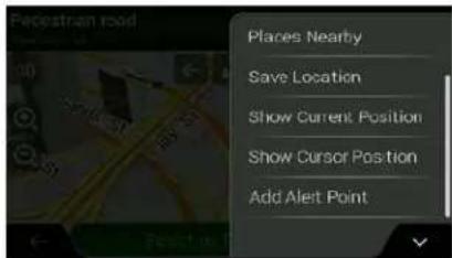 Place Nearby Save Location Show Current Position Show Cursor Position Add Alert Point