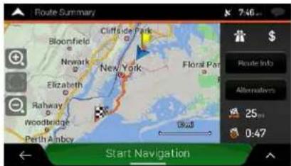 Route Summary Bloomfield Newark Elizabeth Rahway Woodbridge Perth Amboy Cliffside Park New York Floral Park Start Navigation Route Info Alternatives 25 0:47