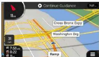 Continue Guidance 7:37 Cross Bronx Expy Washington Deg Ramp 31 mph 7:59 am 0.22 11