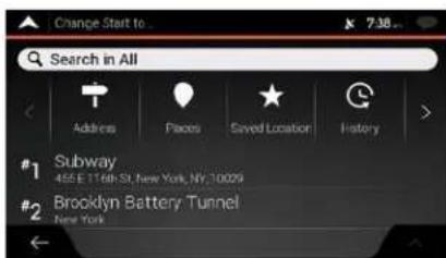 Change Start to Search in All Address Places Saved Location History #1 Subway 455 E 116th St, New York, NY 10029 #2 Brooklyn Battery Tunnel New York